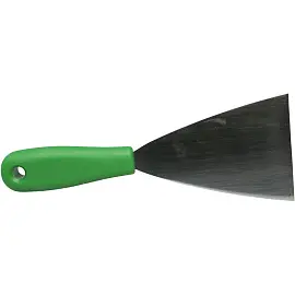 Скребок FBK 80мм нержавеющая сталь-1мм,ручка пластик зеленый 88080-5_KFC