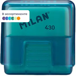 Ластик Milan Look из натурального каучука в пластиковом чехле в ассортименте 34x32x19 мм
