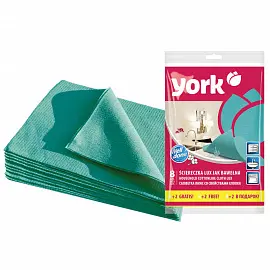 Салфетки для уборки York "Люкс", сверхвлаговпитывающая, набор 8шт+2шт