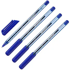 Ручка шариковая неавтоматическая Kores К1 синяя (толщина линии 0.5 мм, 4 штуки в упаковке)