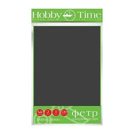 Фетр Hobby Time 4 мм 530 г/кв.м А4 19.5х28.8 см 2 листа черный