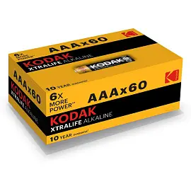 Батарейка AAA мизинчиковая Kodak Xtralife 60 штук в упаковке