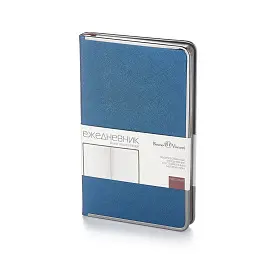 Ежедневник недатированный Bruno Visconti Bridge искусственная кожа А5 136 листов синий (серебристый обрез, 130х212 мм) (артикул производителя 3-528/01