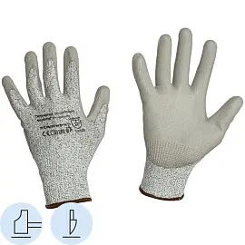 Перчатки Scaffa Рубеж ПУ В DY110DG-PU для защиты от порезов с полиуретановым покрытием (13 класс, размер 10 (XL))
