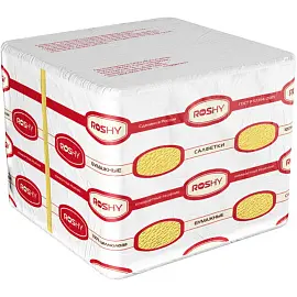 Салфетки бумажные Profi Pack 33x33 см желтые 1-слойные 250 штук в упаковке