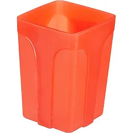 Подставка-стакан для канцелярских принадлежностей Attache Neon оранжевая 10x7x7 см