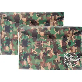 Папка-конверт на кнопке №1 School Military А4 зеленая (2 штуки в упаковке)