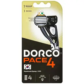 Бритва Dorco Pace4 с 2 сменными кассетами