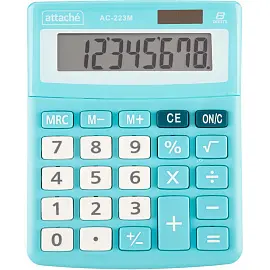 Калькулятор настольный Attache, AС-223M,8р,двойное питание, мятный