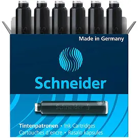 Картриджи чернильные для перьевой ручки Schneider черные (6 штук в упаковке)