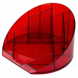 Подставка-органайзер для канцелярских принадлежностей Attache Яркий офис 12 отделений красная 10x17.5x17.5 см
