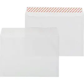 Конверт Postac Bong C4 100 г/кв.м белый стрип с внутренней запечаткой (500 штук в упаковке)