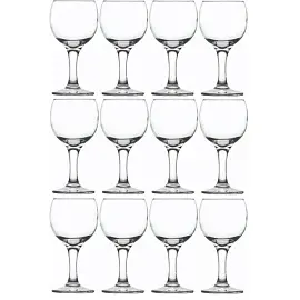 Набор бокалов для вина Pasabahce Бистро стеклянные 225 мл (12 штук в упаковке)