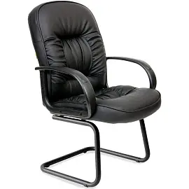Конференц-кресло Chairman 416 V черное (экокожа, металл черный)