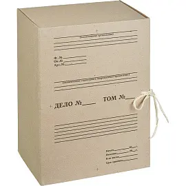 Короб архивный на 2-х завязках Attache 150 мм картон бурый до 1500 листов