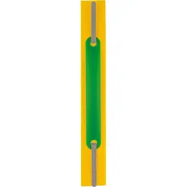 Механизм для скоросшивателя Комус металлопластиковый самоклеющийся желтый/зеленый (150х20 мм, 10 штук в упаковке)