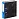 Папка-регистратор OfficeSpace, 70мм, мрамор, черная, синий корешок, нижний метал. кант
