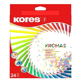 Карандаши цветные Kores Kromas 24 цвета трехгранные