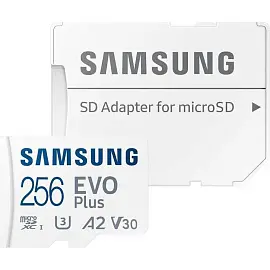 Карта памяти 256 ГБ Samsung Evo Plus UHS-I U3 V30 A2 (MB-MC256KA/KR)