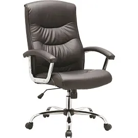 Кресло для руководителя Easy Chair 550 TR черное (рециклированная кожа с компаньном, металл)