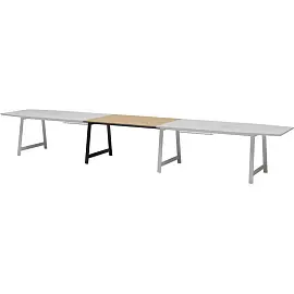 Секция стола для переговоров Avizo 145B003 промежуточная (дуб парма/графит, 1380х1000х750 мм)