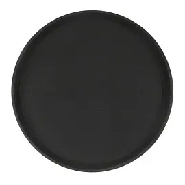 Поднос пластиковый Verlex диаметр 40 см черный (кт939)
