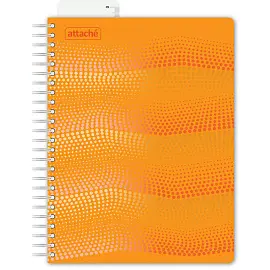 Бизнес-тетрадь Attache Waves А5 100 листов оранжевая в клетку на спирали (162х205 мм)