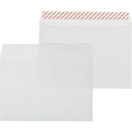 Конверт Комус C4 100 г/кв.м белый стрип (500 штук в упаковке)