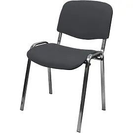 Стул офисный Easy Chair серый (ткань, металл с имитацией под хром)