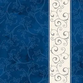 Салфетки бумажные AHA Классика Серебряная полоса 33x33 см синие  3-слойные 20 штук в упаковке