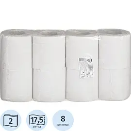 Бумага туалетная JOY ECO 2-слойная 8 рулонов в упаковке