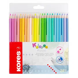 Карандаши цветные Kores Kolores Pastel 24 цвета трехгранные