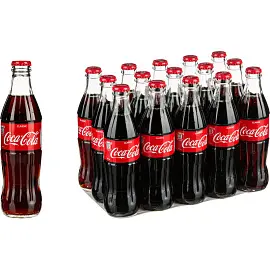Напиток газированный Coca-Cola 0,33 л в стеклянной бутылке (15 штук в упаковке)