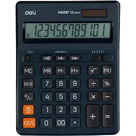 Калькулятор настольный Deli M888 12-разрядный синий 202x159x31 мм