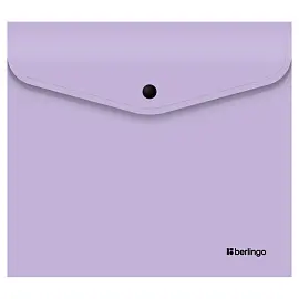 Папка-конверт на кнопке Berlingo "Instinct" А5+, 200мкм, лаванда