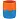 Подставка-стакан Мульти-Пульти, пластиковая, круглая, двухцветный сине-оранжевый