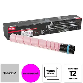 Тонер-картридж Комус TN-221M A8K3350 для Konica Minolta пурпурный совместимый