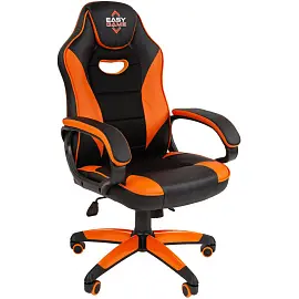Кресло игровое Easy Game 690 TPU оранжевое/черное (экокожа/ткань, пластик)