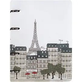 Тетрадь на кольцах со сменным блоком Canbe Paris А5 120 листов с рисунком в клетку
