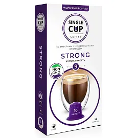 Кофе в капсулах для кофемашин Single Cup Coffee Strong (10 штук в упаковке)