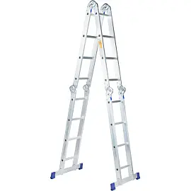 Лестница-трансформер Комус алюминиевая четырехсекционная 4х4 ступени