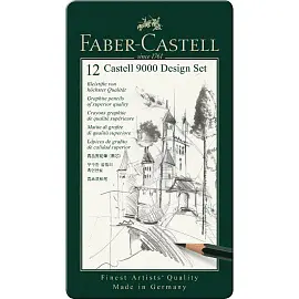 Набор карандашей чернографитных Faber-Castell Design Set 12 штук 5H-5B