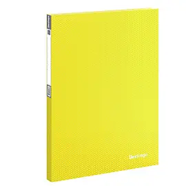 Папка с 40 вкладышами Berlingo "Neon", 21мм, 700мкм, неоновая желтая