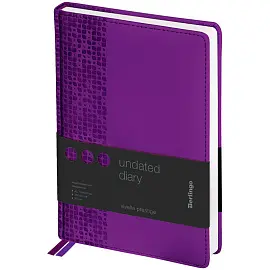 Ежедневник недатированный, А5, 160л., кожзам, Berlingo "Vivella Prestige", фиолетовый