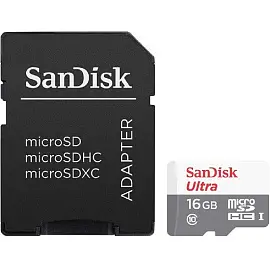 Карта памяти 16 ГБ microSDHC SanDisk SDSQUNS-016G-GN3MA Class 10