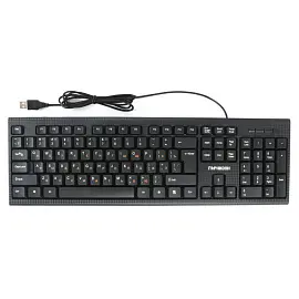 Клавиатура Гарнизон GK-120, проводная, 104кл., 1.5м, черная (14347)