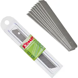 Лезвия сменные для канцелярских ножей Комус 9 мм сегментированные (10 штук в упаковке)