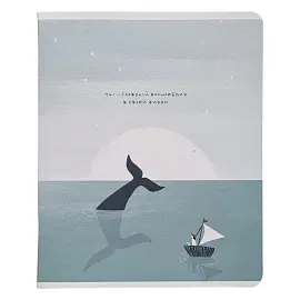 Тетрадь общая Be Smart Soul А5 48 листов в клетку на скрепке (обложка с рисунком кит, матовая ламинация)
