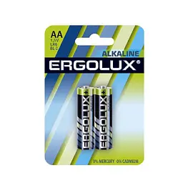 Батарейка АА пальчиковая Ergolux Alkaline (2 штуки в упаковке)