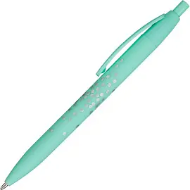 Ручка шариковая автоматическая Attache Romance синяя корпус soft touch (толщина линии 0.6 мм)